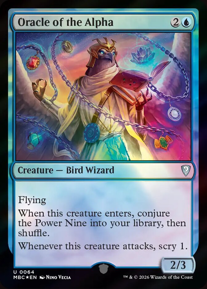 Oracle of the Alpha acorn-stamped foil card from Mystery Booster Commander Edition