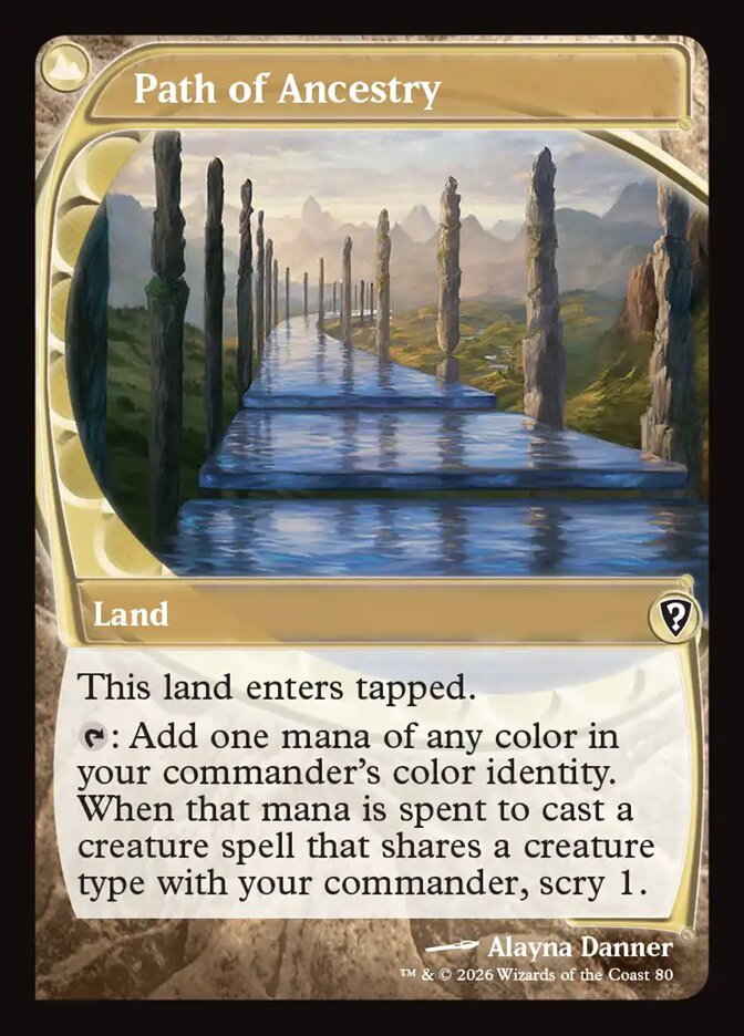 Path of Ancestry in the Future Sight frame from Mystery Booster Commander Edition