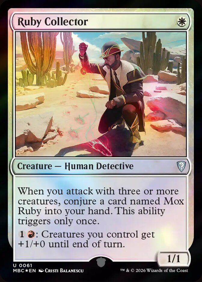 Ruby Collector acorn-stamped foil card from Mystery Booster Commander Edition
