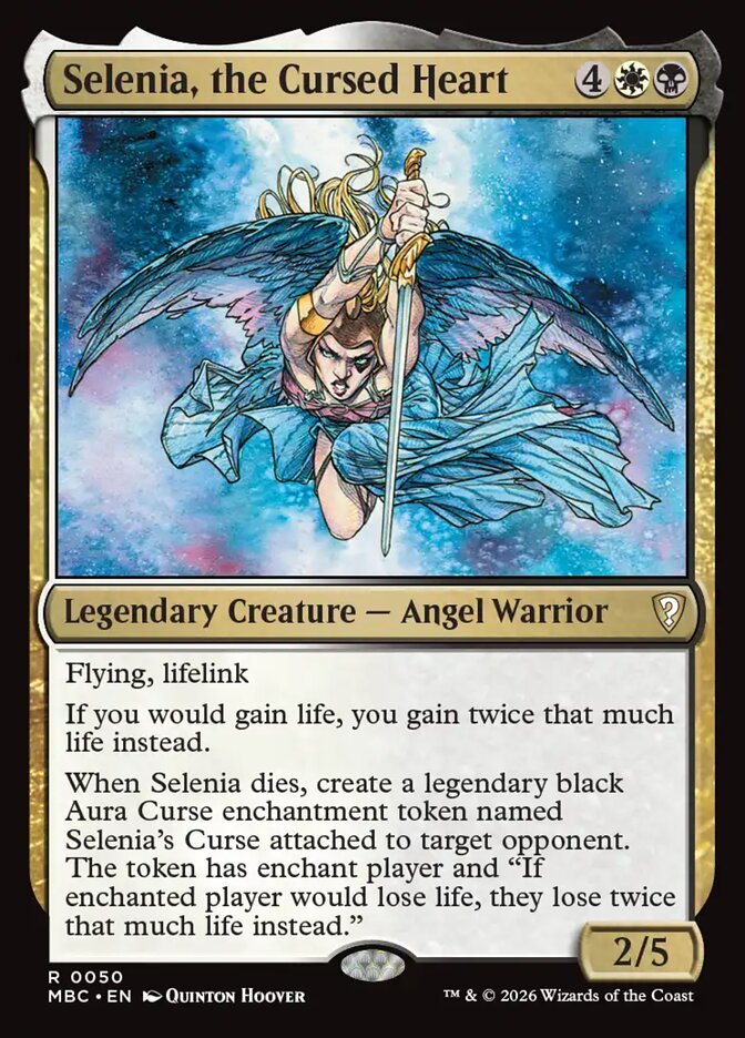 Selenia, the Cursed Heart card from Mystery Booster Commander Edition