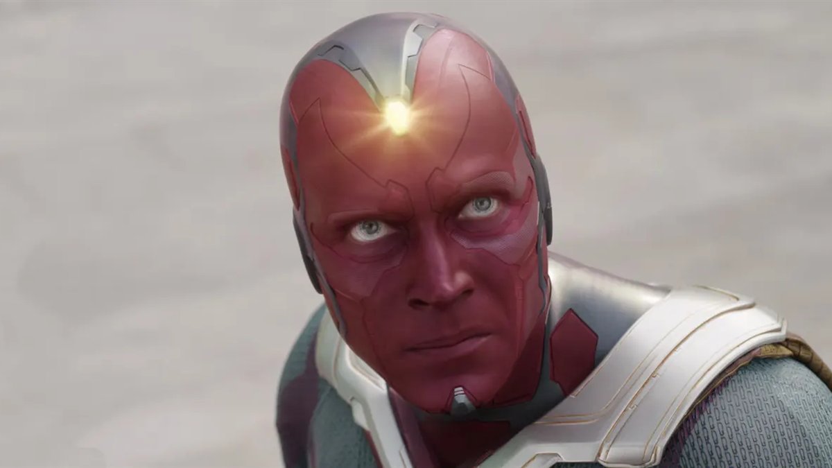 Vision with the Mind Stone in his forehead in the MCU
