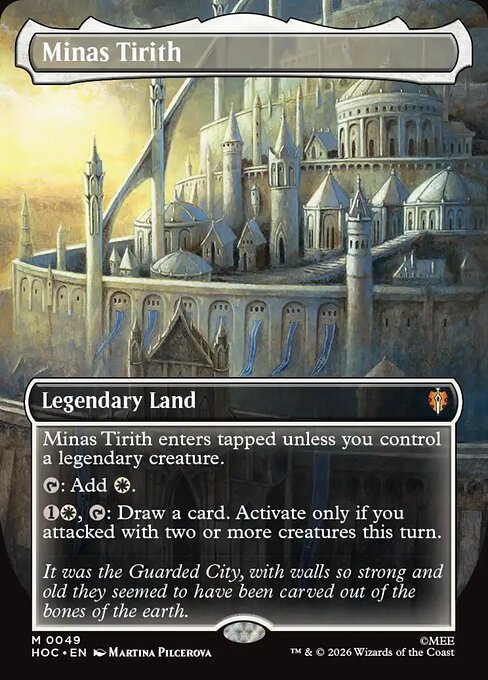 Minas Tirith box topper card from MTG The Hobbit