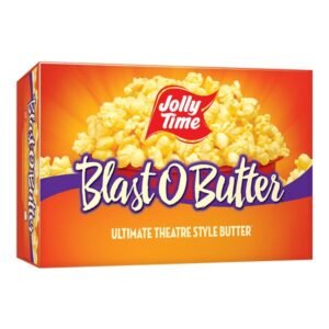 Jolly Time Blast O Butter theater-style butter microwave popcorn box