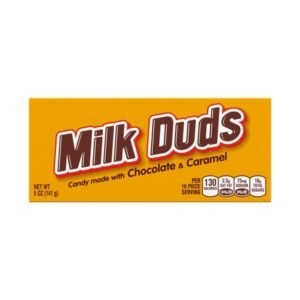 Milk Duds chocolate and caramel candy theater box