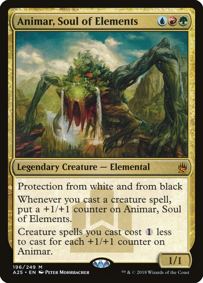 Animar, Soul of Elements, a Temur commander in Magic: The Gathering