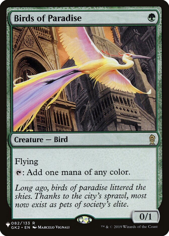 Birds of Paradise Magic: The Gathering card, an upgrade for The Fantastic Four Commander deck