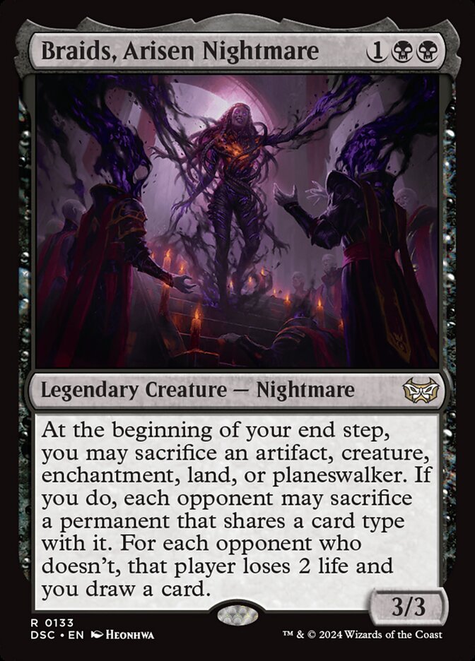 Braids, Arisen Nightmare Magic: The Gathering card