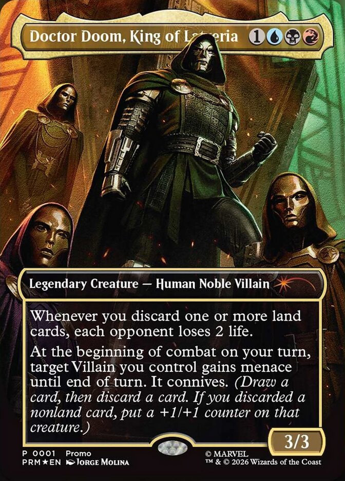 Doctor Doom, King of Latveria, a Grixis commander in Magic: The Gathering