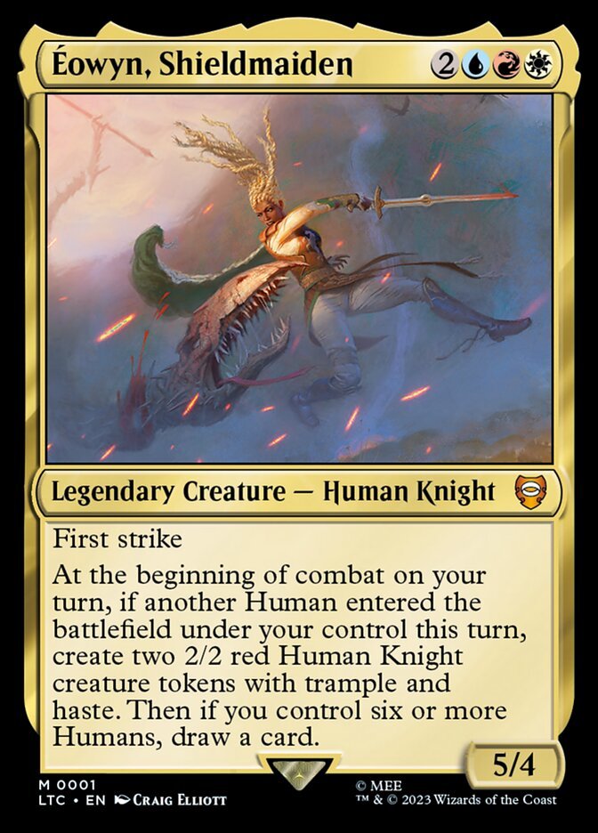 Éowyn, Shieldmaiden, a Jeskai commander in Magic: The Gathering