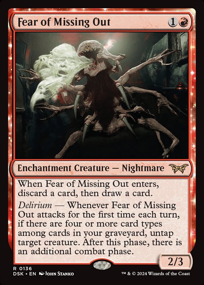 Fear of Missing Out Magic: The Gathering card