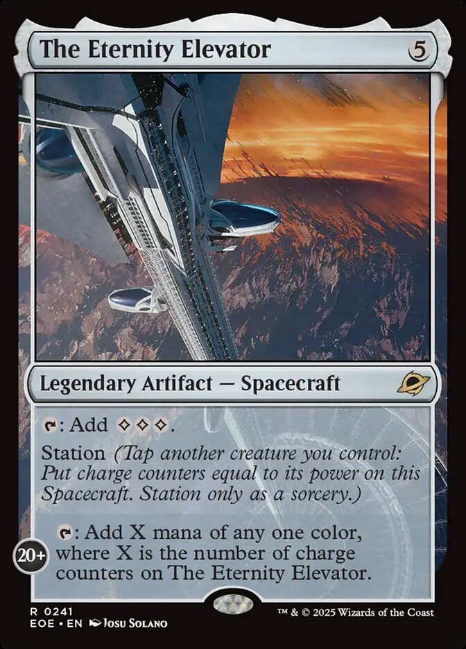 The Eternity Elevator Magic: The Gathering card, an upgrade for the Federation Fleet Commander deck