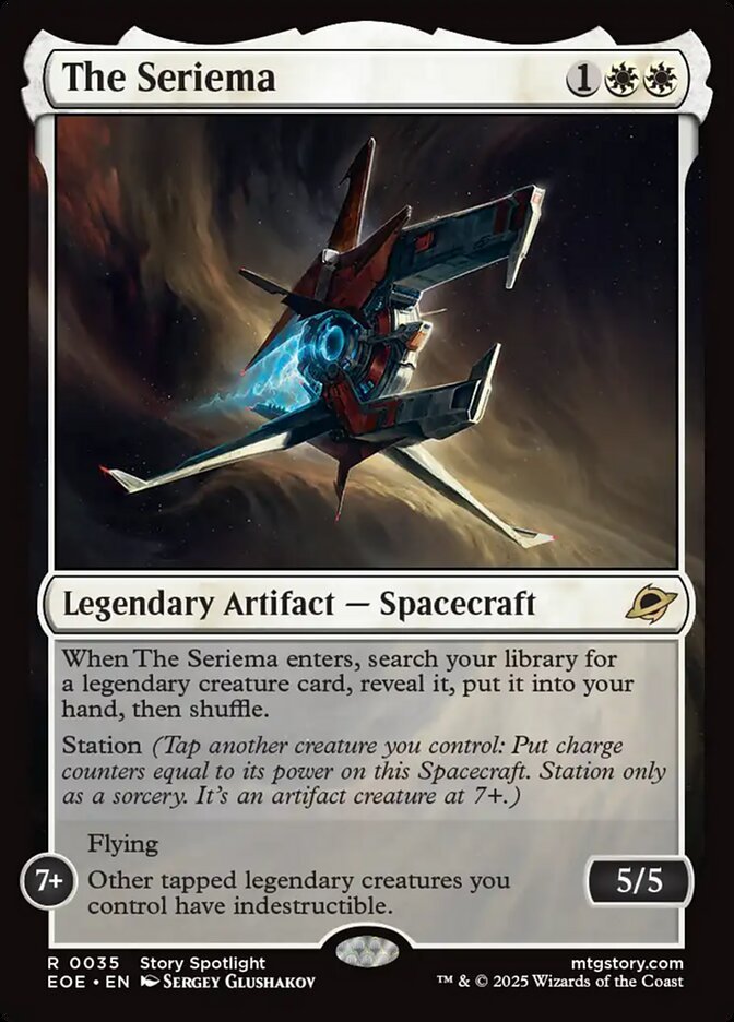 The Seriema Magic: The Gathering card, an upgrade for the Federation Fleet Commander deck