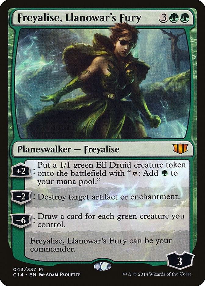 Freyalise, Llanowar’s Fury Magic: The Gathering card