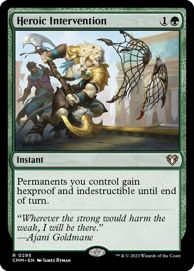 Heroic Intervention Magic: The Gathering card, an upgrade for the Wakanda Forever Commander deck