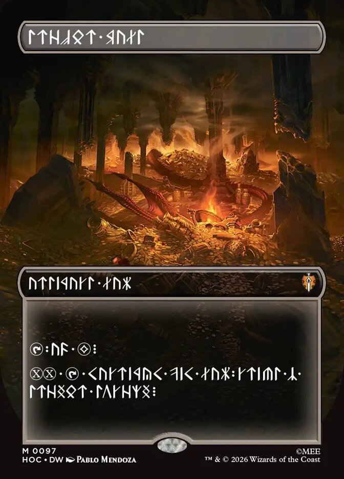 Treasure Vault Dwarvish language card from MTG The Hobbit Commander