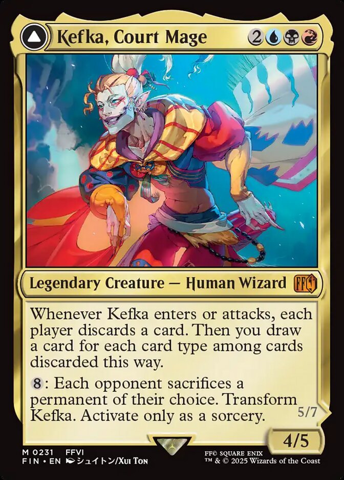 Kefka, Court Mage, a Grixis commander in Magic: The Gathering