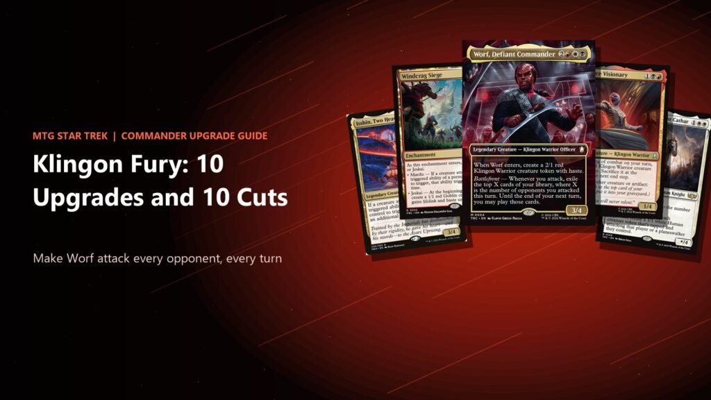 Klingon Fury upgrade guide: Worf, Defiant Commander with Isshin, Windcrag Siege, L'Rell and Adeline cards