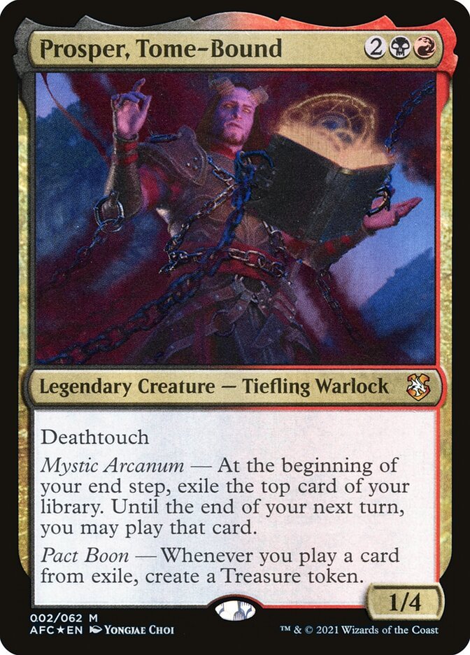 Prosper, Tome-Bound Magic: The Gathering card, an upgrade for the Klingon Fury Commander deck