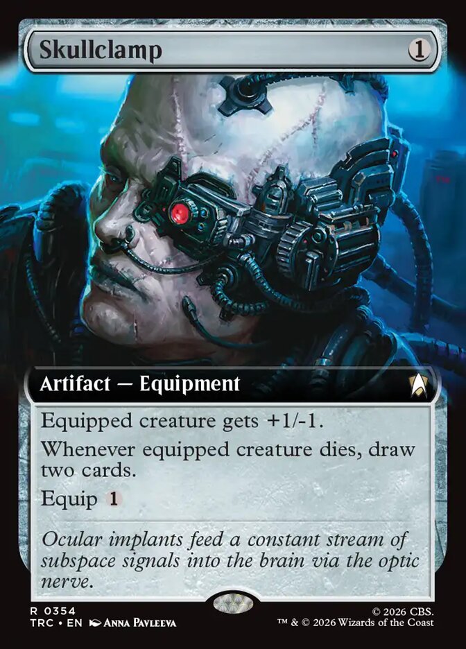 Skullclamp Magic: The Gathering card, an upgrade for the Klingon Fury Commander deck