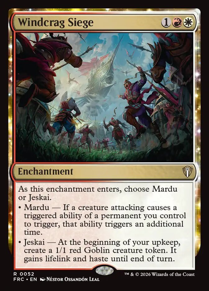 Windcrag Siege Magic: The Gathering card, an upgrade for the Klingon Fury Commander deck