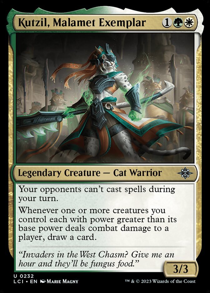 Kutzil, Malamet Exemplar Magic: The Gathering card, an upgrade for the Wakanda Forever Commander deck
