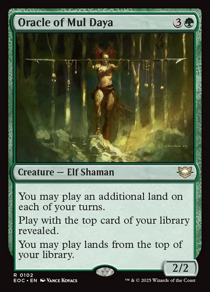 Oracle of Mul Daya Magic: The Gathering card, an upgrade for the Landing Party Commander deck
