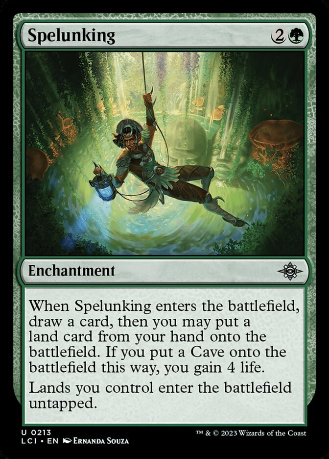 Spelunking Magic: The Gathering card, an upgrade for the Landing Party Commander deck