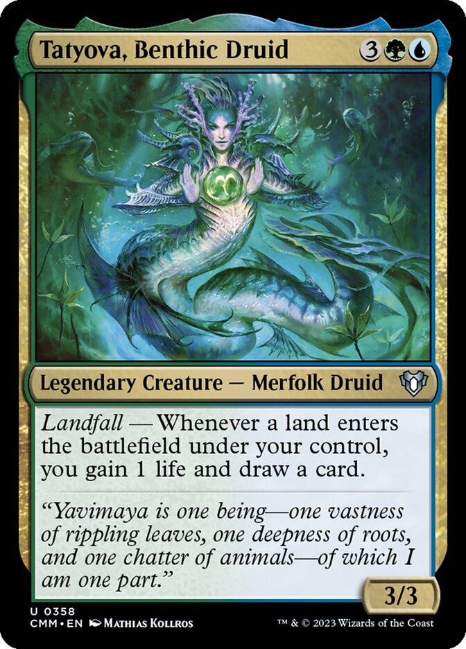 Tatyova, Benthic Druid Magic: The Gathering card, an upgrade for the Landing Party Commander deck