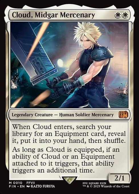 Cloud, Midgar Mercenary Magic: The Gathering card