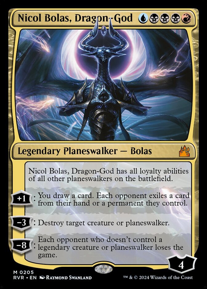 Nicol Bolas, Dragon-God Magic: The Gathering card, an upgrade for the Multiverse Reforged Commander deck