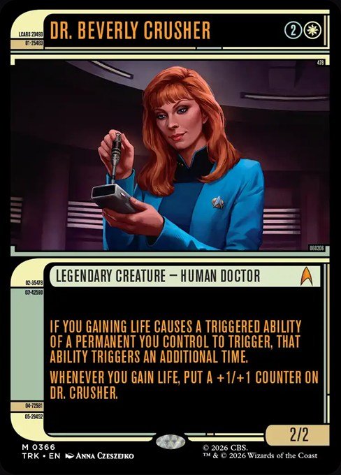 Dr. Beverly Crusher LCARS frame card from MTG Star Trek