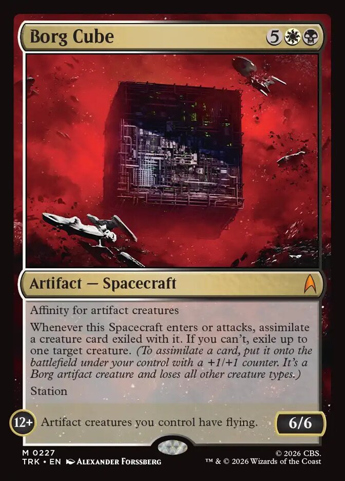 Borg Cube card from MTG Star Trek
