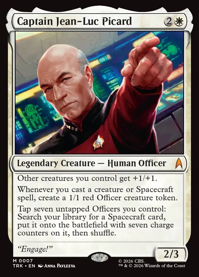 Captain Jean-Luc Picard card from MTG Star Trek