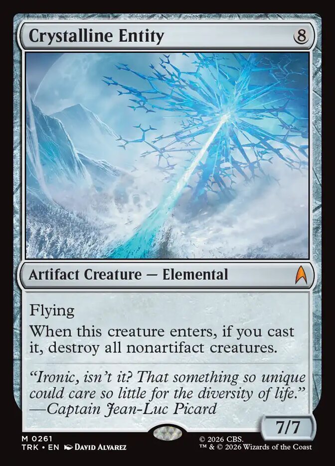 Crystalline Entity card from MTG Star Trek