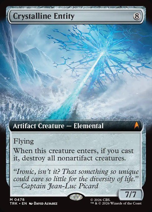 Crystalline Entity extended art card from MTG Star Trek