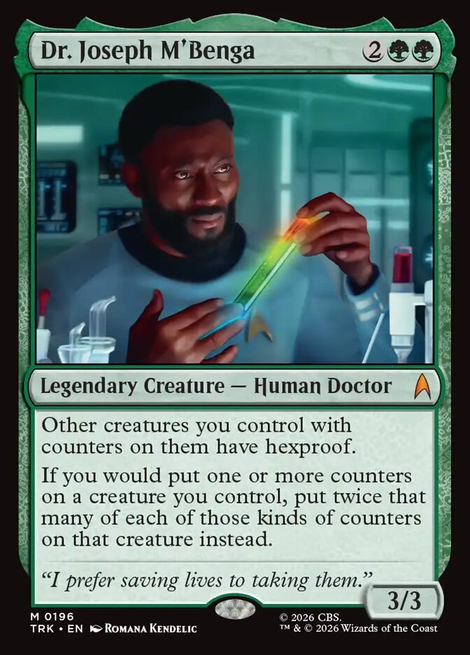 Dr. Joseph M’Benga card from MTG Star Trek
