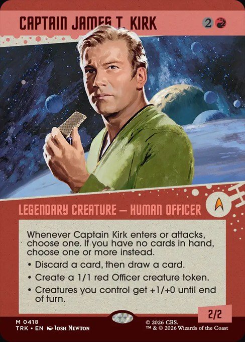 Captain James T. Kirk classic Enterprise frame card from MTG Star Trek