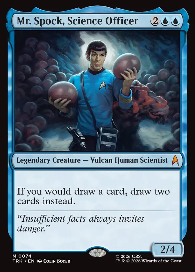 Mr. Spock, Science Officer card from MTG Star Trek