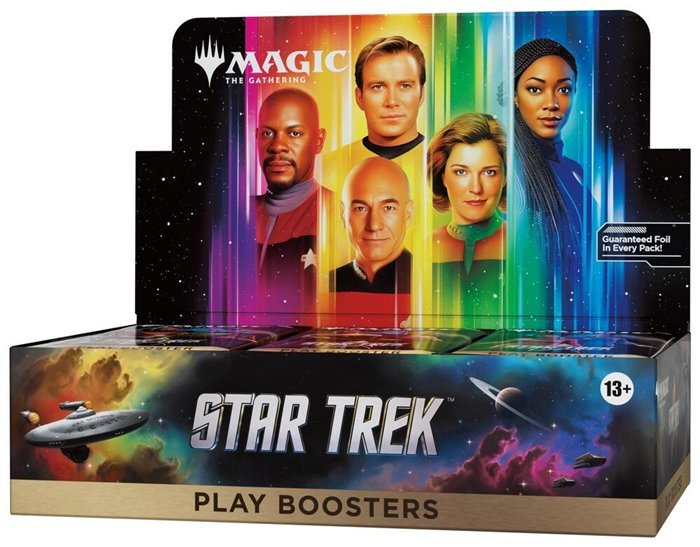 MTG Star Trek Play Booster Display, which Wizards says is on track in every region