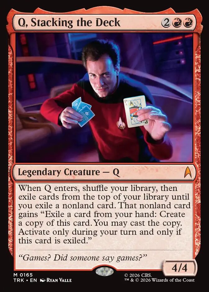 Q, Stacking the Deck card from MTG Star Trek
