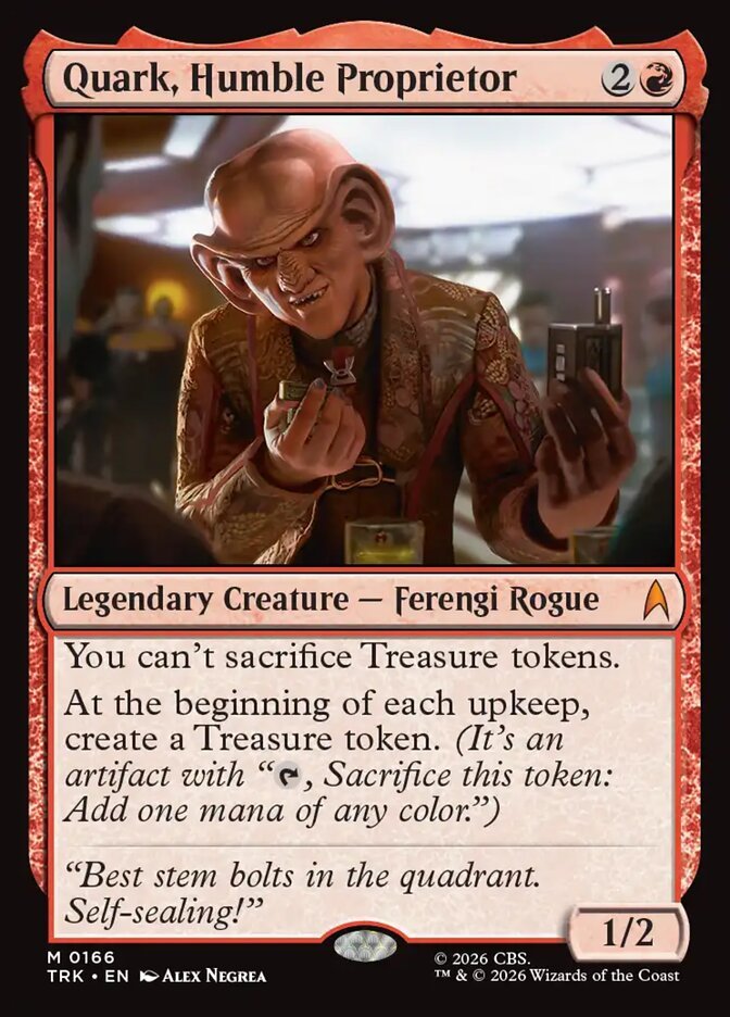 Quark, Humble Proprietor card from MTG Star Trek