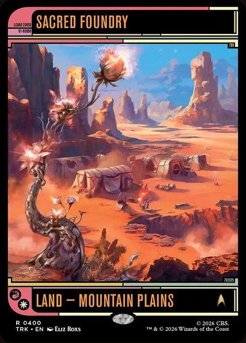 Sacred Foundry LCARS frame shock land from MTG Star Trek