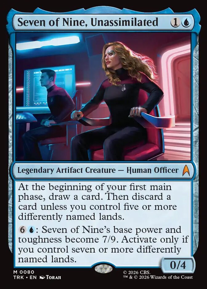 Seven of Nine, Unassimilated card from MTG Star Trek