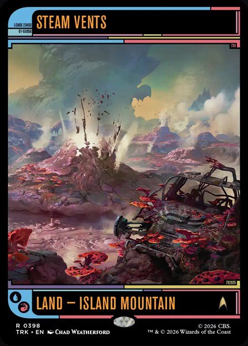 Steam Vents LCARS shock land from MTG Star Trek