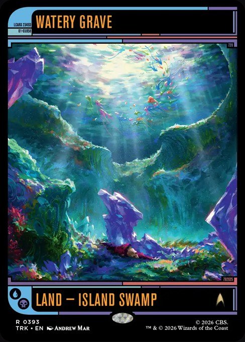Watery Grave LCARS shock land from MTG Star Trek