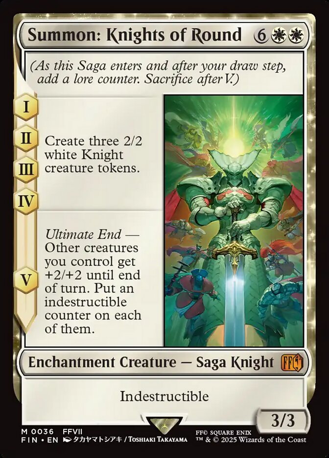 Summon: Knights of Round Magic: The Gathering card