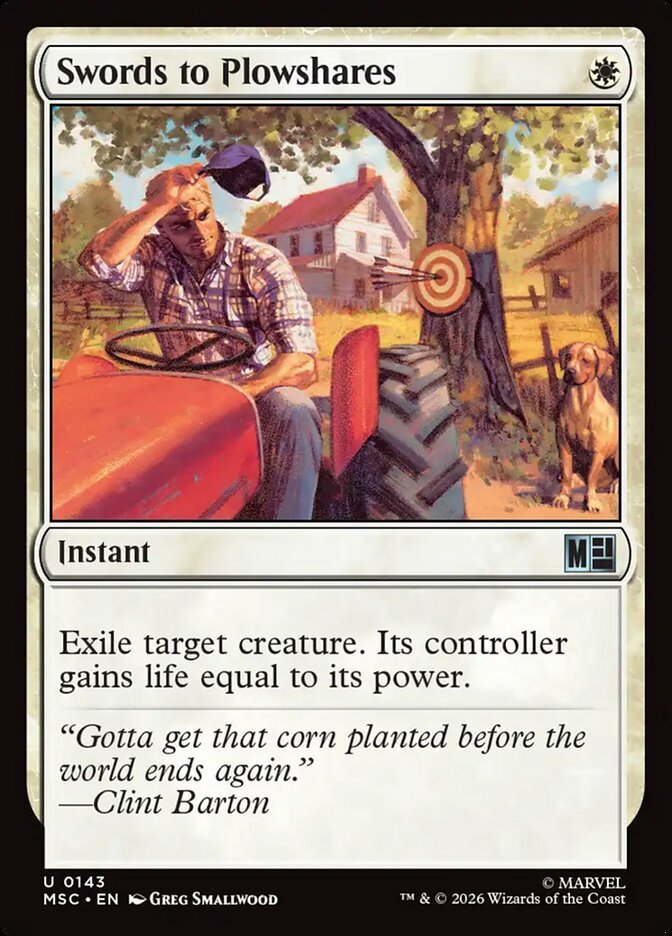 Swords to Plowshares Magic: The Gathering card, an upgrade for The Fantastic Four Commander deck