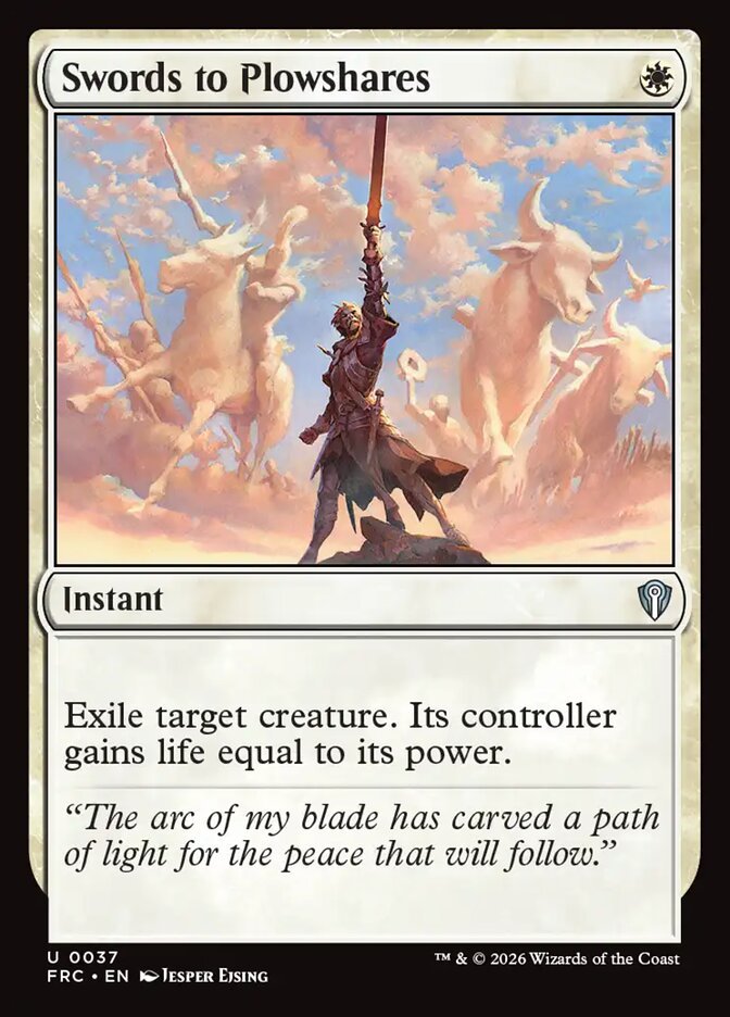 Swords to Plowshares Magic: The Gathering card, an upgrade for the Wakanda Forever Commander deck
