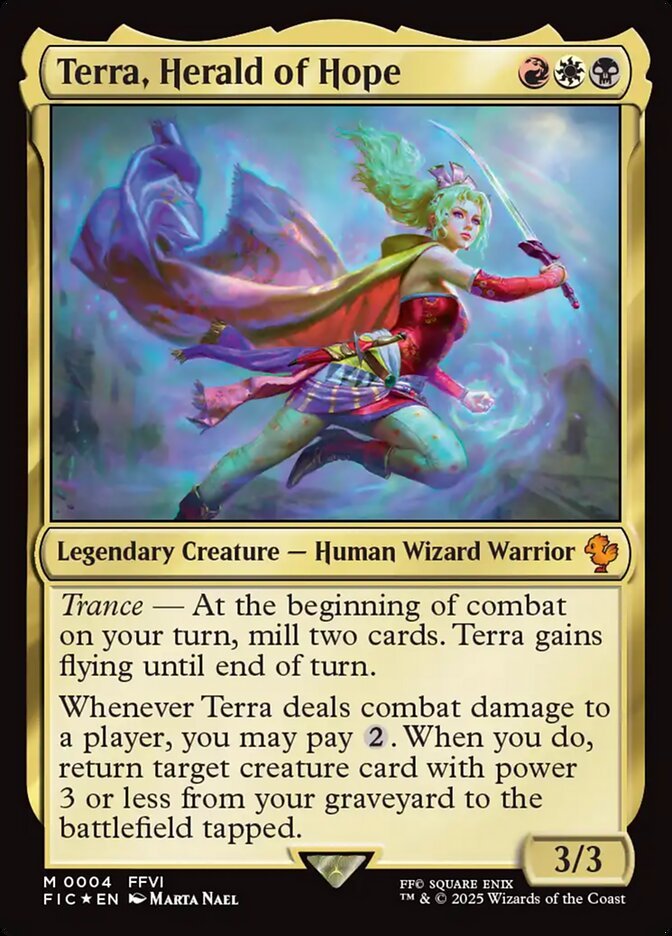 Terra, Herald of Hope, a Mardu commander in Magic: The Gathering