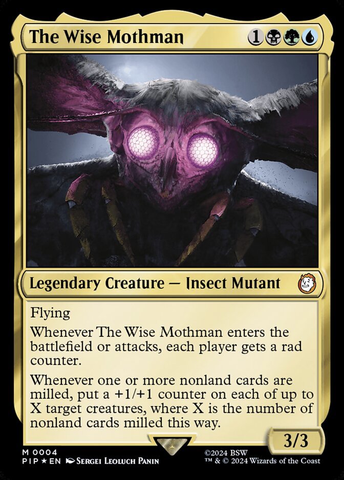 The Wise Mothman, a Sultai commander in Magic: The Gathering
